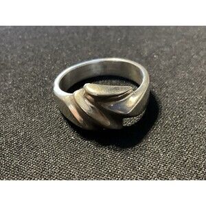925 Mexico Contemporary Ribbed State Ring Size 10